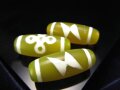 ◆激安限定入荷◆お買い得！◆明るいビタミンカラー◆至純風化天珠◆閃電五眼天珠(せんでんごがんてんじゅ)◆縦サイズ：約30mm◆