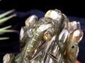 ラブラドライト ガネーシャ 彫り 置物