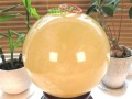 ゴールデンカルサイト ハニーゴールド 丸玉 置物 メキシコ産