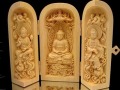 観音 置物 天然木 彫刻 仏教