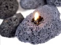 【期間限定！特別大特価】本物そっくり！ラバストーンキャンドル★溶岩石を模したアロマキャンドル★溶けにくい仕様★ウッディなサンダルウッドの香り★燃焼時間約5-7時間★最大幅約7-8.5cm★天然石と一緒に並べてお部屋のインテリアにも★