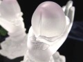 仏手像 桃 クリスタルガラス 置物 仏教