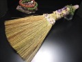 魔女 魔法のほうき 箒 天然石 インテリア