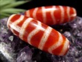 水紋 紅天珠 メノウ 赤瑪瑙 アゲート