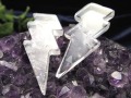 稲妻 天然クォーツ 水晶 ミニ ライトニング 置物 ブラジル産