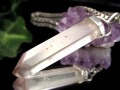 リチウムクォーツ 水晶 ペンダントトップ ポイント ネックレス