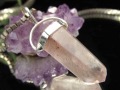 リチウムクォーツ 水晶 ペンダントトップ ポイント ネックレス