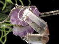 リチウムクォーツ 水晶 ペンダントトップ ポイント ネックレス