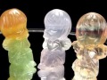 フローライト 蛍石 縁起物 置物