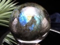 ラブラドライト 丸玉 スフィア シラー効果 置物 マダガスカル産