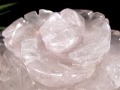ローズクォーツ 薔薇 彫刻置物 クォーツ 天然石