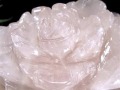 ローズクォーツ 薔薇 彫刻置物 クォーツ 天然石