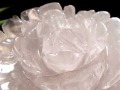 ローズクォーツ 薔薇 彫刻置物 クォーツ 天然石