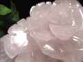 ローズクォーツ 薔薇 彫刻置物 クォーツ 天然石