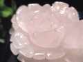 ローズクォーツ 薔薇 彫刻置物 クォーツ 天然石