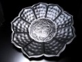 ◆ロータス型アイアントレイ◆金属製◆蓮の花◆シックなマットブラック◆インテリアトレイ◆
