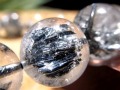 スティブナイトインクォーツ スティブナイト 輝安鉱 水晶 ブレスレット