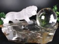 四神獣 ガーデンクォーツ 庭園水晶 白虎 彫刻 置物