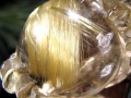 ゴールドルチルクォーツ 龍亀 ロングイ 金針 水晶 彫刻 置物 財運 瑞獣