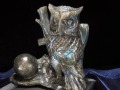 ラブラドライト 彫刻置物 ふくろう 梟 フクロウ