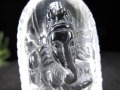 天然水晶 ガネーシャ 彫り 置物