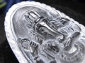 天然水晶 ガネーシャ 彫り 置物