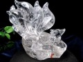 水晶 クリスタル 置物 クオーツ きつね彫刻