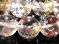 ライモナイトインクォーツ ブレスレット 褐鉄鉱 水晶 貫入