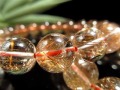 オレンジルチルクォーツ ブレスレット ルチルレイテッドクォーツ 針入り水晶 ルチル針