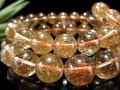 オレンジルチルクォーツ ブレスレット ルチルレイテッドクォーツ 針入り水晶 ルチル針