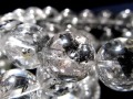 エレスチャルクォーツ 骸骨水晶 ブレスレット グラファイト パワーストーン