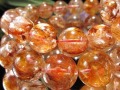 ライモナイトインクォーツ ブレスレット 褐鉄鉱 水晶 貫入