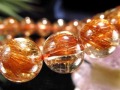 オレンジルチルクォーツ ブレスレット レッドルチルクォーツ ルチルレイデッドクォーツ 金運