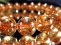 オレンジルチルクォーツ ブレスレット レッドルチルクォーツ ルチルレイデッドクォーツ 金運
