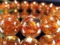 オレンジルチルクォーツ ブレスレット レッドルチルクォーツ ルチルレイデッドクォーツ 金運
