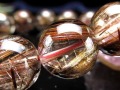 レッドブラウン ルチルクォーツ ブレスレット ルチレイテッドクォーツ キャッツアイ効果