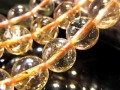 シトリン 黄水晶 ビーズ連 連材