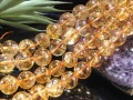 シトリン 黄水晶 ビーズ連 連材