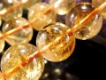 シトリン 黄水晶 ビーズ連 連材