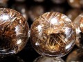 ジオメトリールチルクォーツ ブレスレット ブロンズルチルクォーツ ブラジル産 金紅石