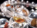 ライモナイトインクォーツ ブレスレット 褐鉄鉱 水晶 貫入