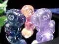フローライト 蛍石 縁起物 置物 馬