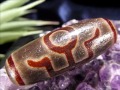 天珠 馬蹄痕天珠 至純天珠 瑪瑙 黒鳶赤紋