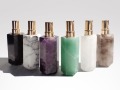 天然石ミストボトル 香水瓶 水晶 アメージスト ローズクォーツ