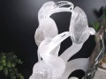 鶴 天然水晶 万能の石 浄化 置物