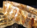 ゴールドルチルクォーツ ブレスレット バングル タイチンルチル 天然石 パワーストーン