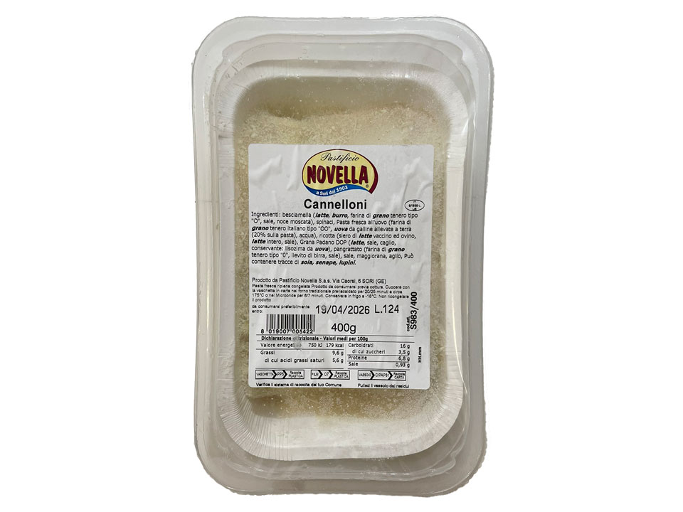パスタ【ノヴェッラ】カンネッローニ（冷凍）