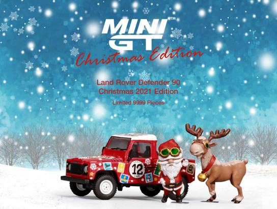 MINI GT 1/64 ランドローバー ディフェンダー90 2021X'masエディション