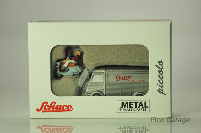 シュコー・ピッコロ シトロエンHY ベスパ・フィギュア付_箱
