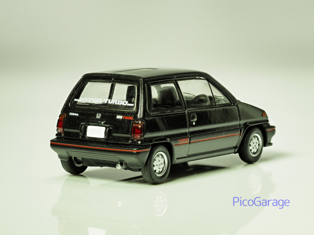 トミーテック1/64ホンダシティ_ブラック_後